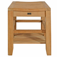 Load image into Gallery viewer, Teak Wood Balinas Side Table/Stool with Shelf for Home Gym, Yoga Studio or Exercise Room