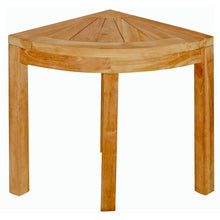 Load image into Gallery viewer, Teak Wood Siesta Key Corner Shower Stool