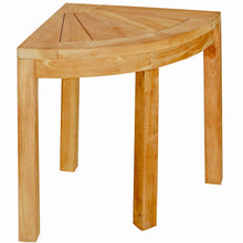 Load image into Gallery viewer, Teak Wood Siesta Key Corner Shower Stool