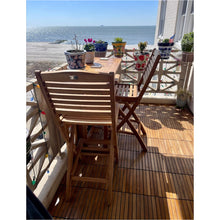 Load image into Gallery viewer, Teak Wood Oceanview Folding Outdoor Barstool