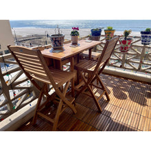 Load image into Gallery viewer, Teak Wood Oceanview Folding Outdoor Barstool