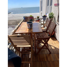 Load image into Gallery viewer, Teak Wood Oceanview Folding Outdoor Barstool