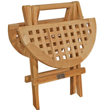 Load image into Gallery viewer, Teak Wood Delano Round Side Table for Home Gym, Yoga Studio or Exercise Room