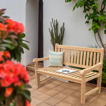 Load image into Gallery viewer, Teak Wood Santiago Outdoor Bench, 4 Foot