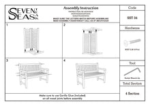Load image into Gallery viewer, Teak Wood Santiago Outdoor Bench, 4 Foot