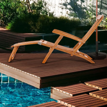 Load image into Gallery viewer, Teak Wood Siesta Key Outdoor Steamer Chair
