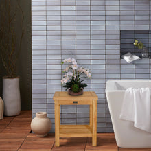 Load image into Gallery viewer, Teak Wood Bermuda Bathroom Shower Stool, Small