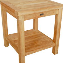 Load image into Gallery viewer, Teak Wood Bermuda Bathroom Shower Stool, Small