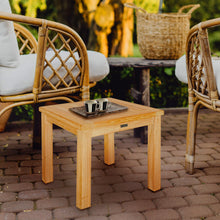 Load image into Gallery viewer, Teak Wood Santa Monica Outdoor End Table, Large