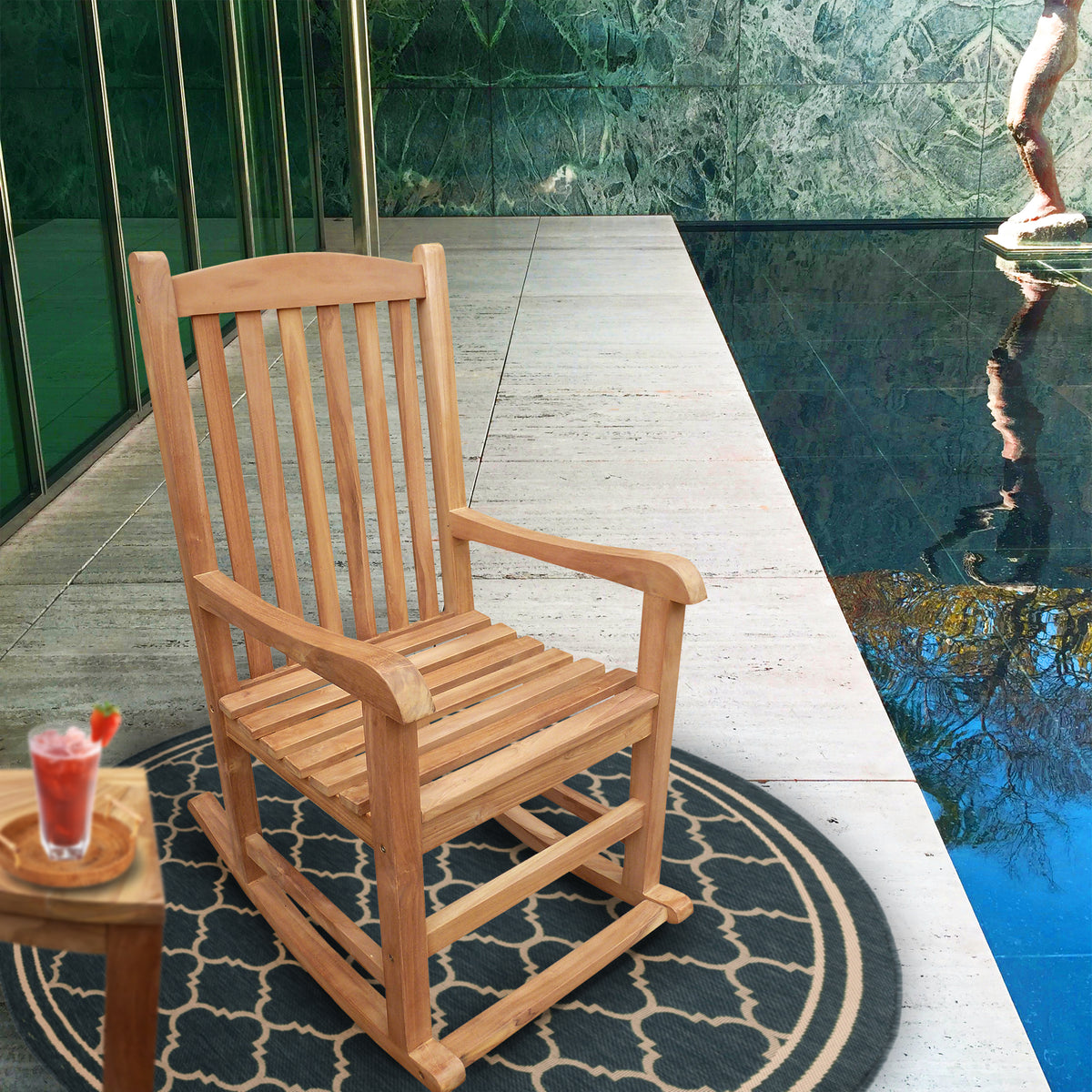 Wooden Rocking Bench Double Rocker Chair Aspen Star Double Rocker