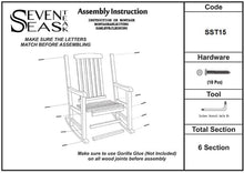 Load image into Gallery viewer, 3 Piece Teak Wood Oceanside Patio Lounge Set with 2 Rocking Chairs and Side Table