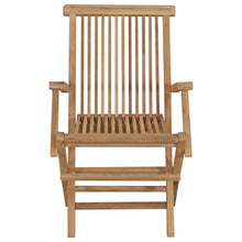 Load image into Gallery viewer, Teak Wood Seaside Outdoor Folding Arm Chair, set of 2