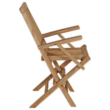 Load image into Gallery viewer, Teak Wood Seaside Outdoor Folding Arm Chair, set of 2