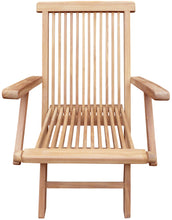 Load image into Gallery viewer, Teak Wood Seaside Outdoor Folding Arm Chair, set of 2