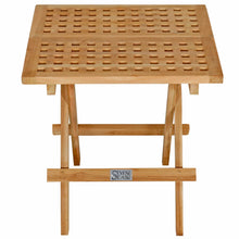 Load image into Gallery viewer, Teak Wood Havana Square Folding Bathroom Table