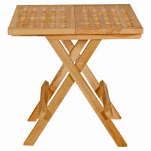 Load image into Gallery viewer, Teak Wood Havana Square Folding Bathroom Table