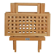 Load image into Gallery viewer, Teak Wood Havana Square Folding Bathroom Table
