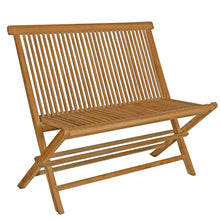 Load image into Gallery viewer, Teak Wood Las Palmas Portable Double Folding Bench