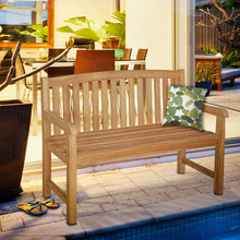 Load image into Gallery viewer, Teak Wood Acapulco Outdoor Patio Bench, 4 Foot