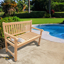 Load image into Gallery viewer, Teak Wood Santiago Outdoor Bench, 4 Foot