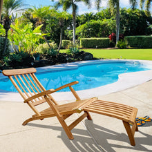 Load image into Gallery viewer, Teak Wood Siesta Key Outdoor Steamer Chair
