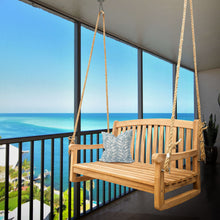 Load image into Gallery viewer, Teak Wood San Jose Double Outdoor Porch Swing, 4 foot