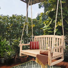 Load image into Gallery viewer, Teak Wood San Jose Double Outdoor Porch Swing, 4 foot