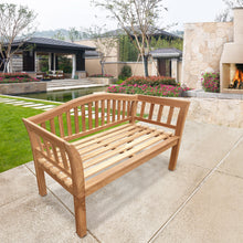 Load image into Gallery viewer, Teak Wood Oklahoma Outdoor Patio Bench, 4 Foot