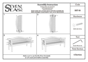 Teak Wood Oklahoma Outdoor Patio Bench, 5 Foot