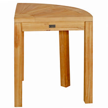 Load image into Gallery viewer, Teak Wood Covina Corner Side Table for Home Gym, Yoga Studio or Exercise Room