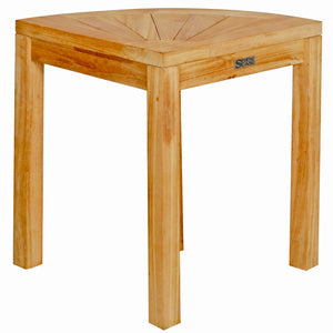 Teak Wood Covina Corner Side Table for Home Gym, Yoga Studio or Exercise Room