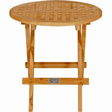Load image into Gallery viewer, Teak Wood Delano Round Side Table for Home Gym, Yoga Studio or Exercise Room