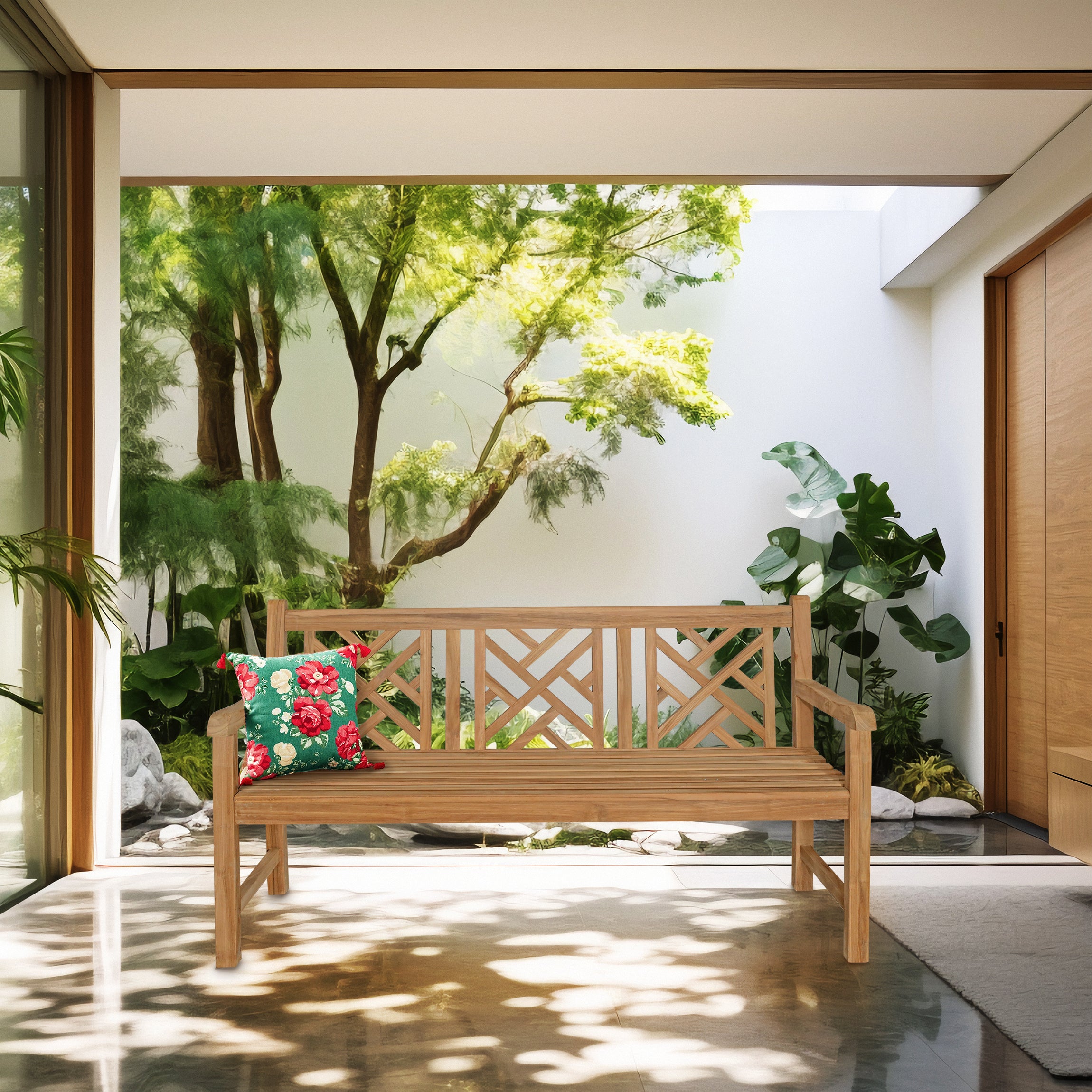 Seven Seas Teak: Teak Saint Thomas Outdoor Bench