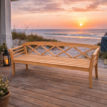 Load image into Gallery viewer, Teak Wood Montana Outdoor Patio Bench, 6 Foot