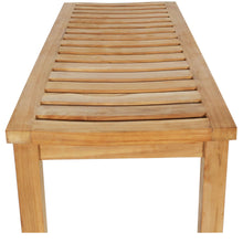 Load image into Gallery viewer, Teak Wood Salinas 4 Foot Bench for Home Gym, Yoga Studio or Exercise Room
