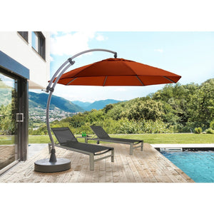 Sun Garden 13 Ft. Cantilever Umbrella, the Original from Germany, Heather Color Canopy with Bronze Frame