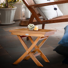 Load image into Gallery viewer, Teak Wood Nassau Outdoor Folding End Table