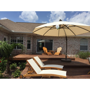Sun Garden 13 Ft. Cantilever Umbrella, the Original from Germany, Heather Color Canopy with Bronze Frame