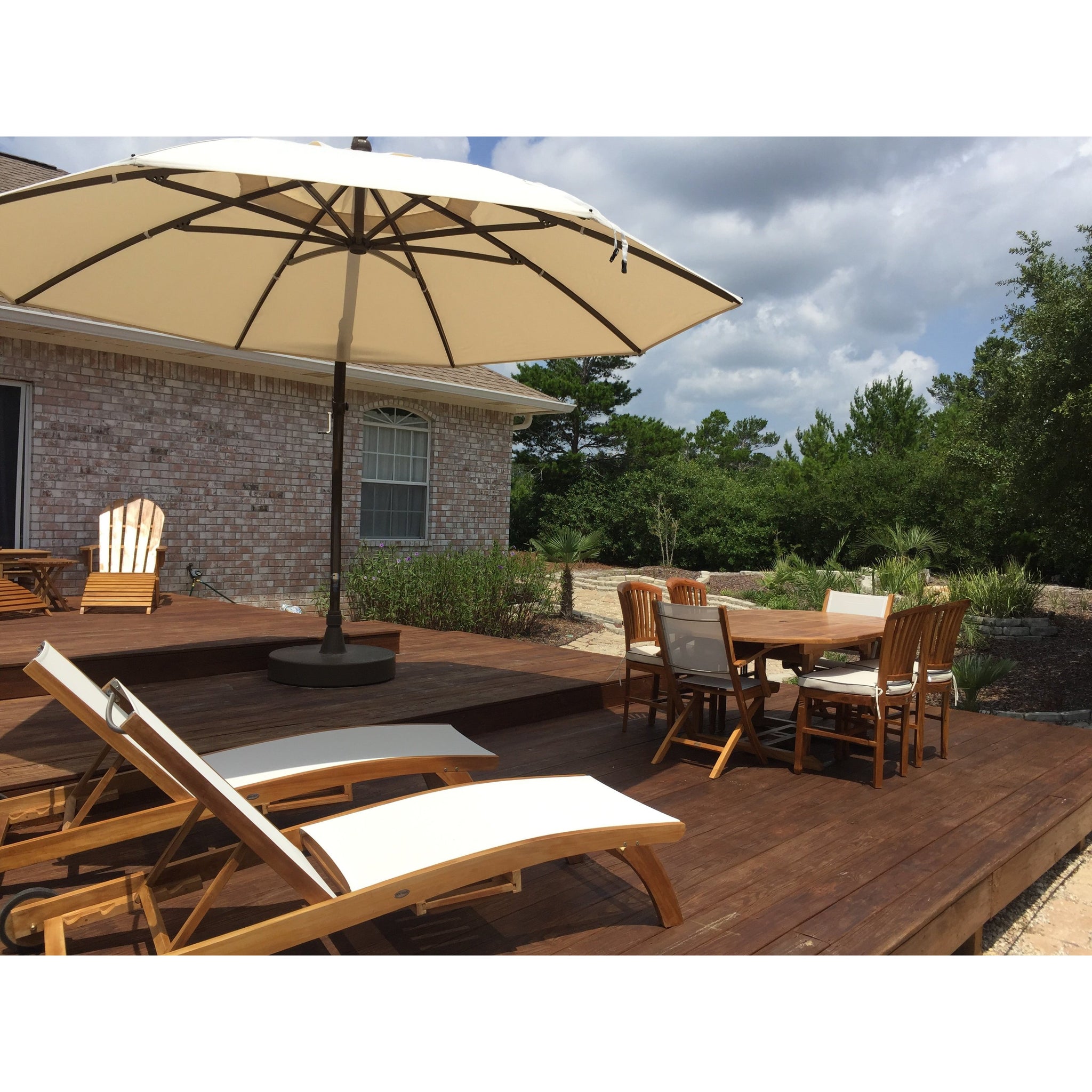 german made patio umbrellas Sun Garden 13 Ft. Cantilever Umbrella or Parasol, the Original from Ge – Seven Seas Teak