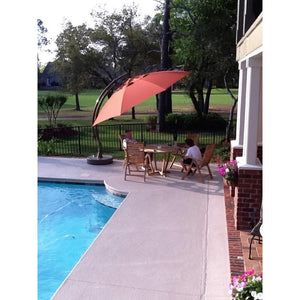 Sun Garden 13 Ft. Cantilever Umbrella or Parasol, the Original from Germany, Cayenne Color Canopy with Bronze Frame