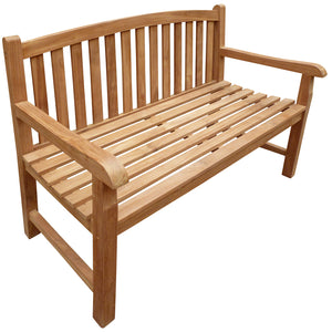 Teak Wood Buenos Aires Oval Outdoor Bench, 4 Foot