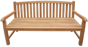Teak Wood Buenos Aires Oval Outdoor Bench, 5 Foot