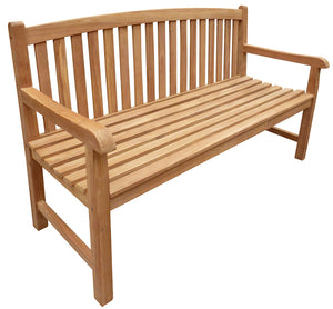 Teak Wood Buenos Aires Oval Outdoor Bench, 5 Foot