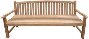 Teak Wood Buenos Aires Oval Outdoor Bench, 6 Foot