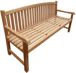 Teak Wood Buenos Aires Oval Outdoor Bench, 6 Foot