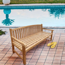 Load image into Gallery viewer, Teak Wood Buenos Aires Oval Outdoor Bench, 6 Foot