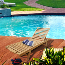 Load image into Gallery viewer, Teak Wood Key West Outdoor Pool Lounger