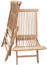 Load image into Gallery viewer, Teak Wood Seaside Outdoor Folding Side Chair, set of 2