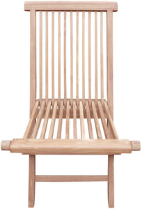 Teak Wood Seaside Outdoor Folding Side Chair, set of 2