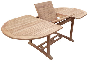 Teak Wood Hawaii Oval Outdoor Extension Table